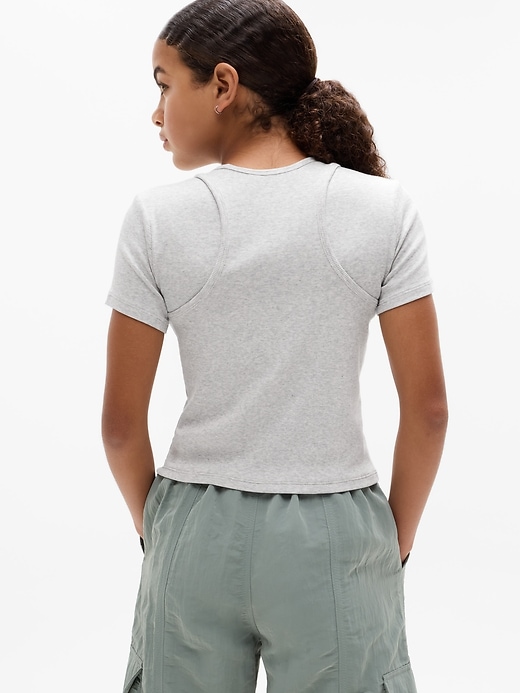 Image number 4 showing, Athleta Girl Right Moves Rib Double Up Tee