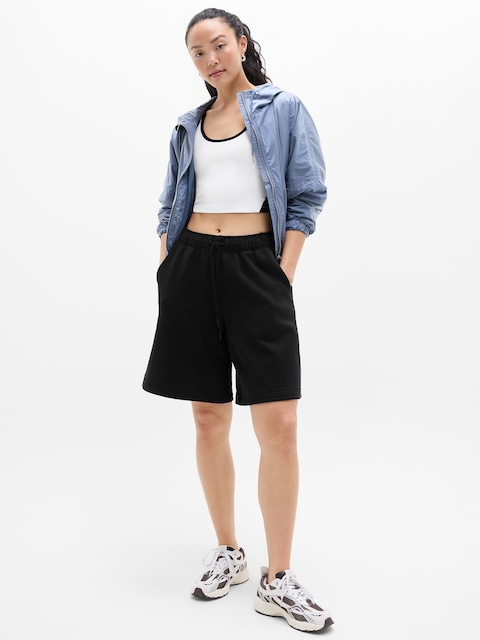 Terry Mid Rise Bermuda 10" Short - Black