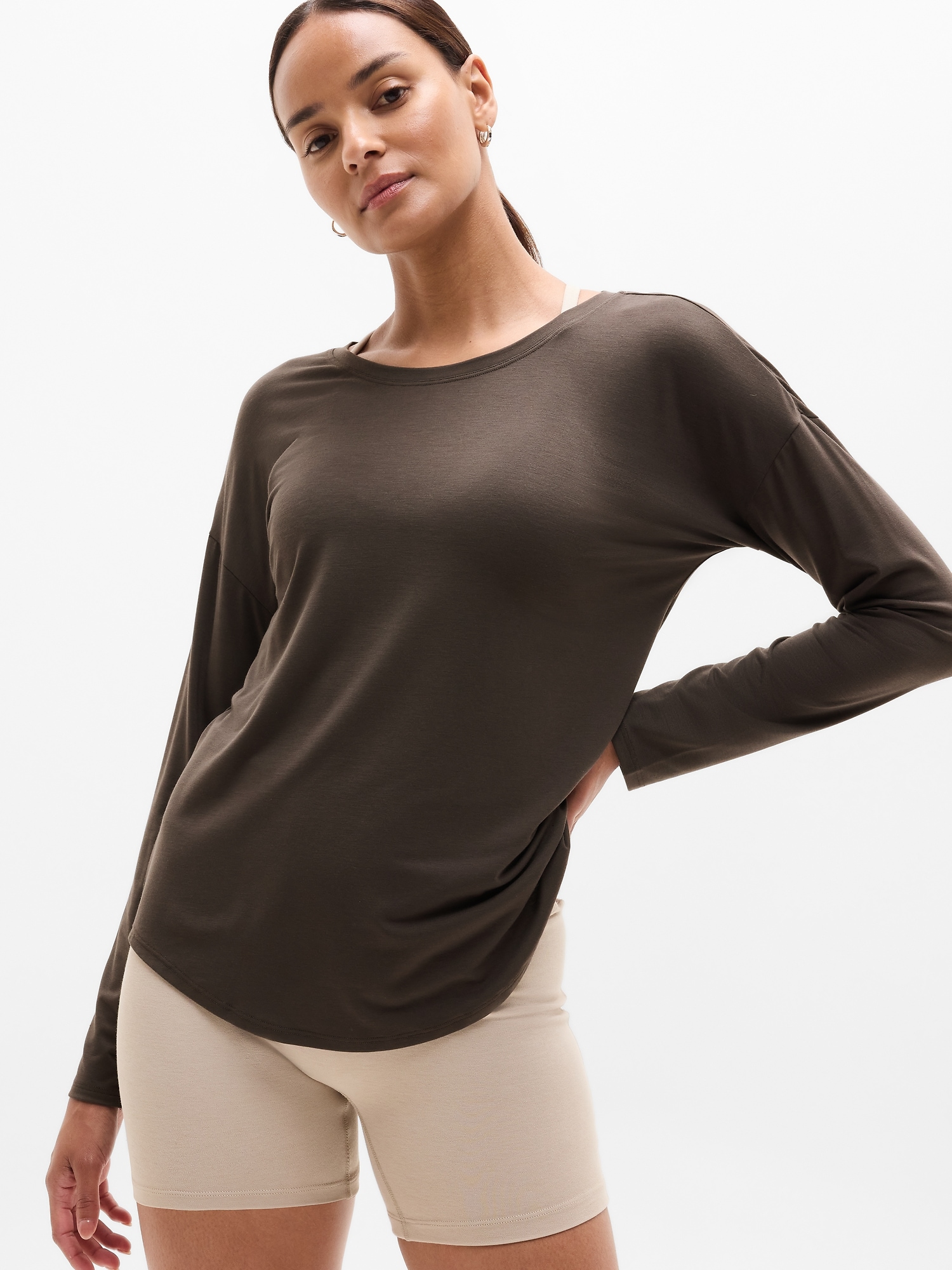Athleta Move With Ease Top In Brown