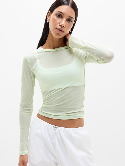 Image number 1 showing, Sheer Mesh Top