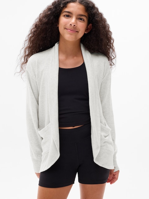 Athleta Girl Wrap 'n Roll Cardigan - Fog Grey Heather