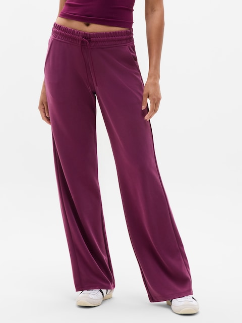 Seasoft Mid Rise Straight Pant - Plum