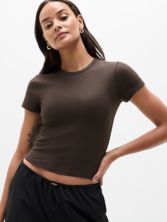 Signature Rib Crop Tee