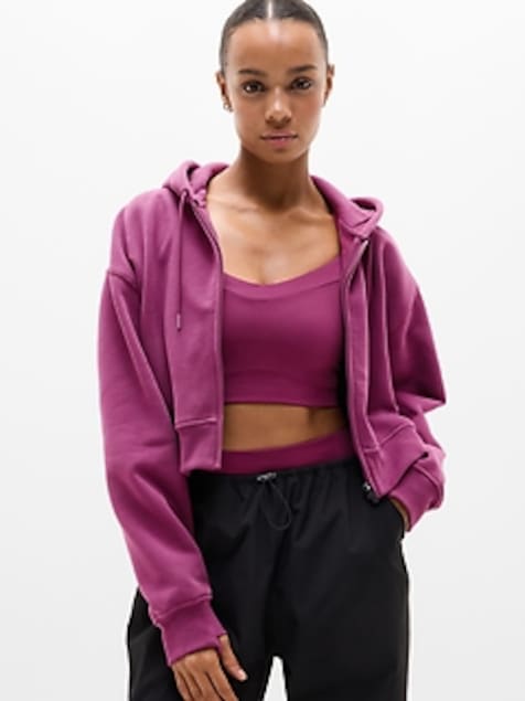 Forever Fleece Crop Full Zip