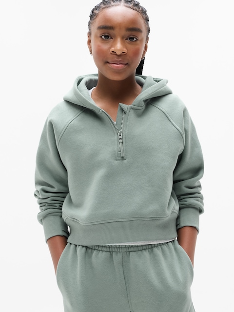Athleta Girl All Day Half Zip Hoodie - Agave