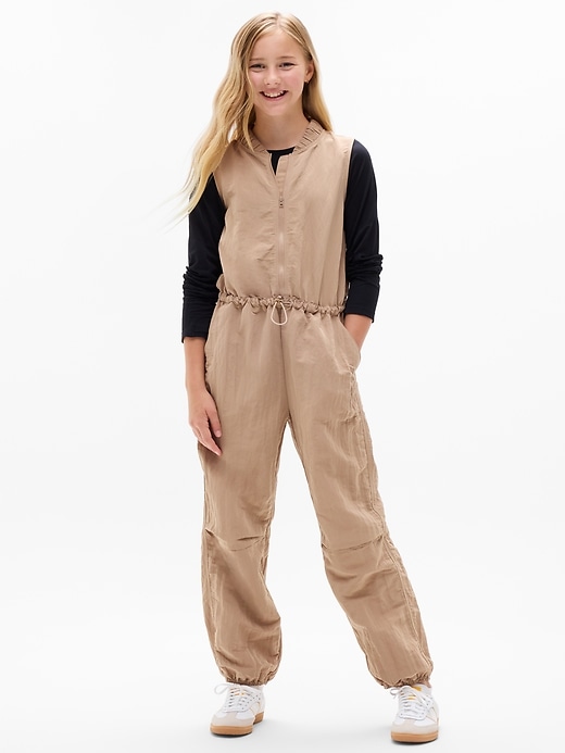 Image number 1 showing, Athleta Girl Utility Woven Jumpsuit