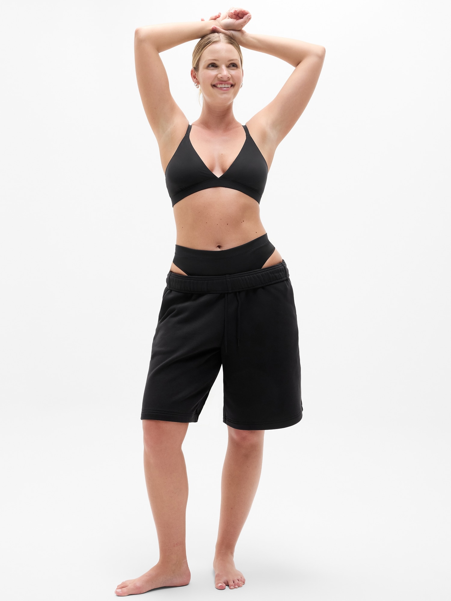 Бралетт BodyMove A-C, глубокий вырез — Athleta, цвет: Чёрный — фото 4