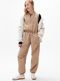Image number 4 showing, Athleta Girl Utility Woven Jumpsuit