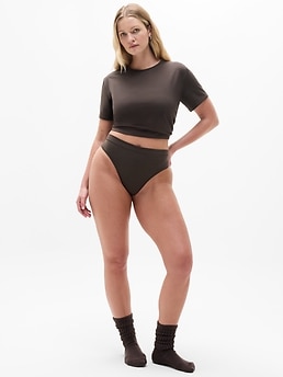 BodyMove High Rise Thong Underwear - Brown - image 5