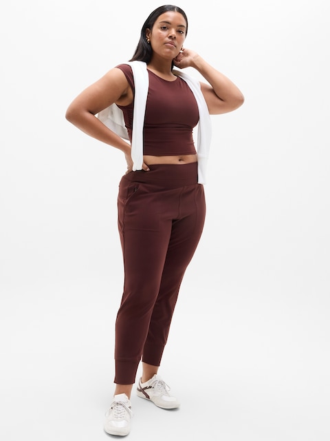 Venice High Rise Jogger - Garnet