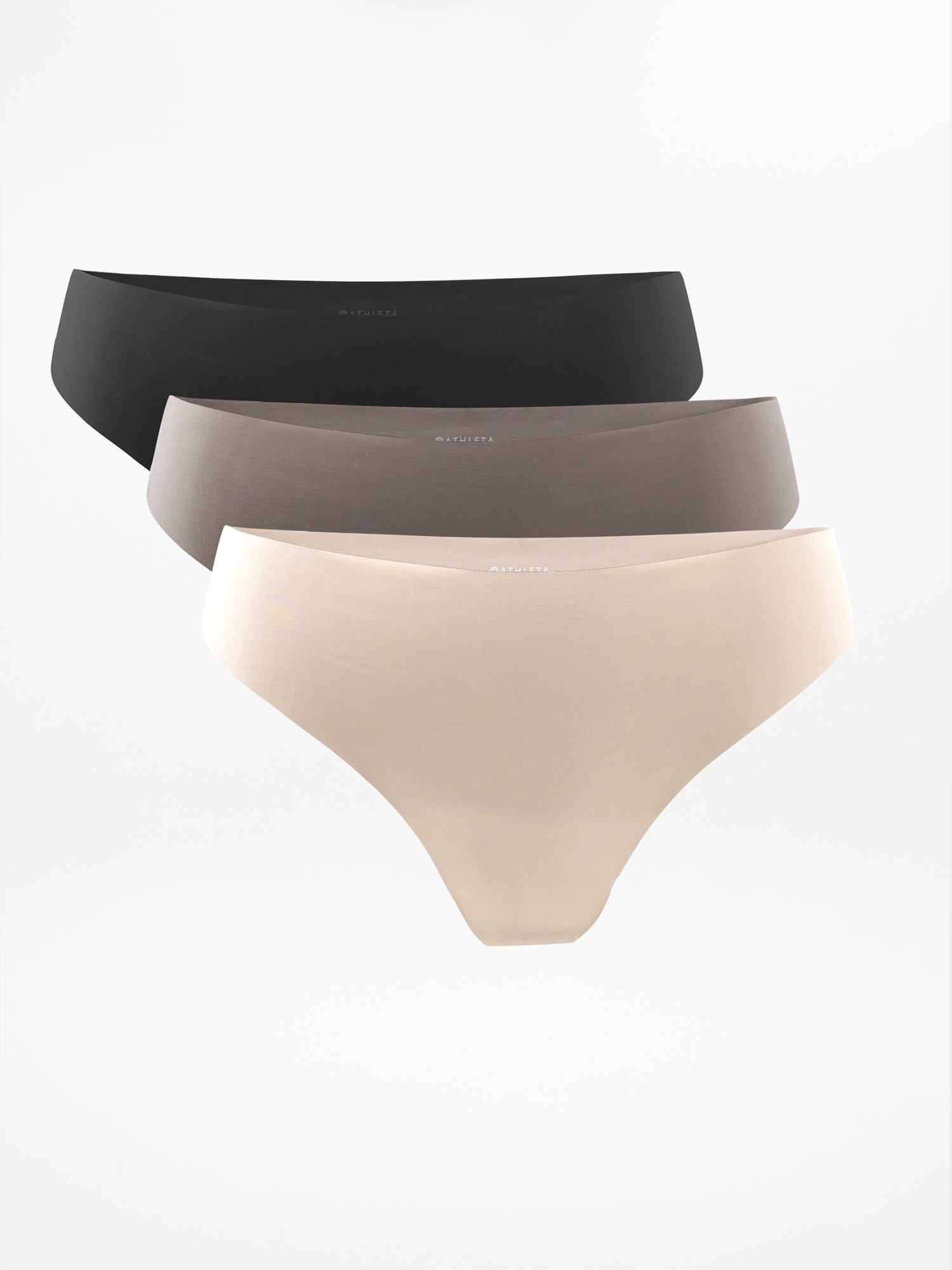 Athleta Sleek Form No Show Bikini Underwear 3-pack