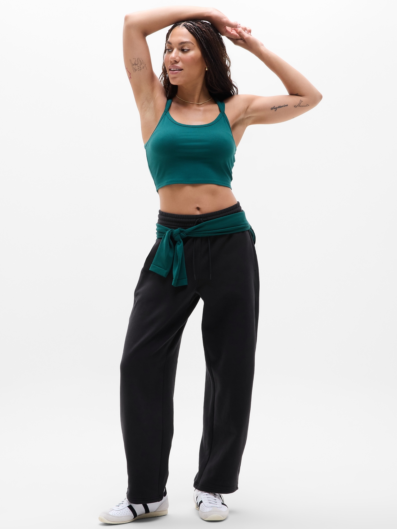 Forever Fleece Mid Rise Barrel Pant