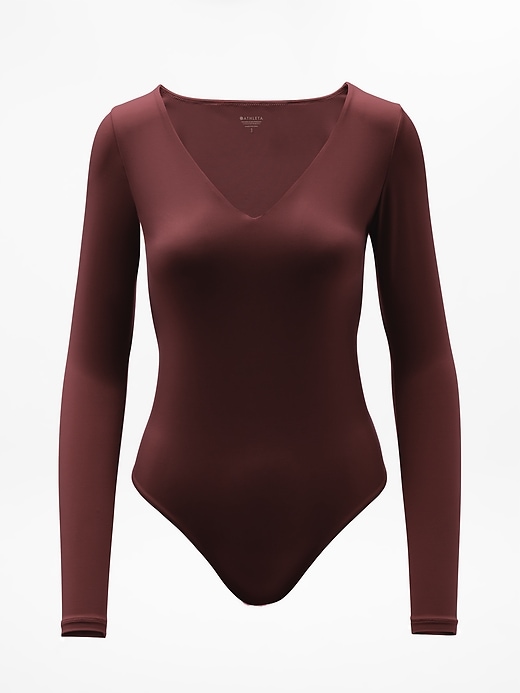 Image number 3 showing, BodyMove Plunge Long Sleeve Bodysuit