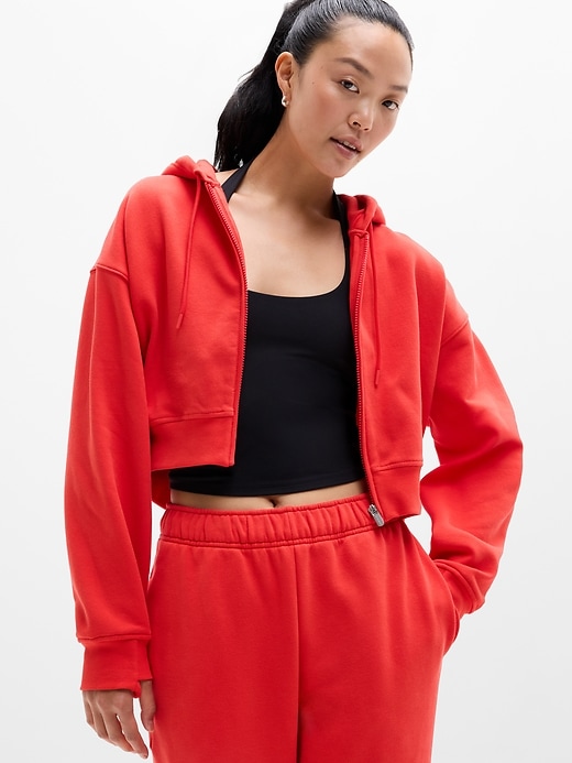 Image number 1 showing, Forever Fleece Crop Full Zip