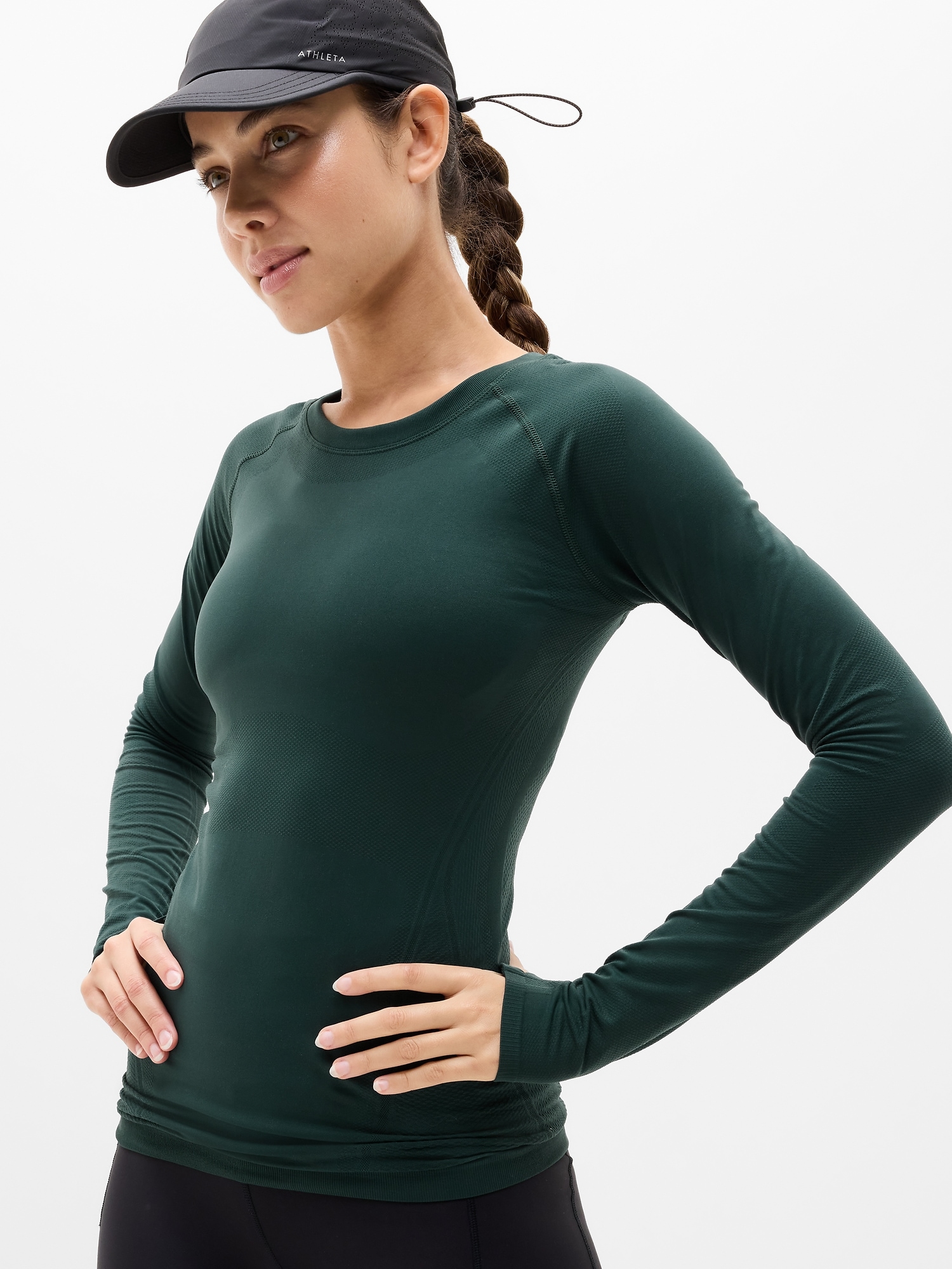 Athleta Momentum Seamless Top In Green
