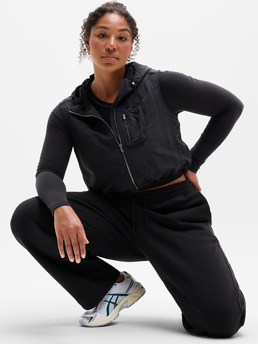 Image number 2 showing, Forever Fleece Mid Rise Barrel Pant