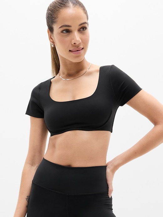 Image number 1 showing, BodyMove Square Neck Crop Tee