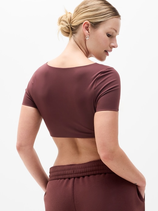 Image number 7 showing, BodyMove Square Neck Crop Tee