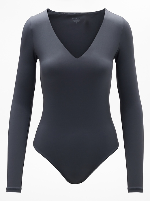 Image number 3 showing, BodyMove Plunge Long Sleeve Bodysuit
