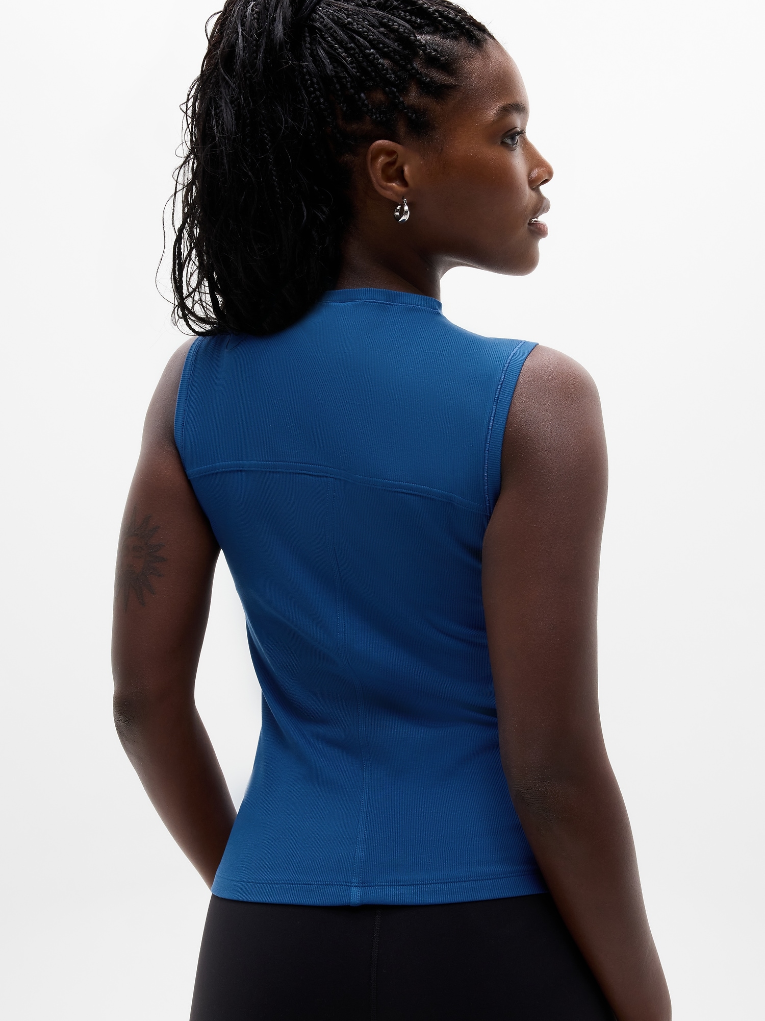 Signature Rib Mock Neck Tank