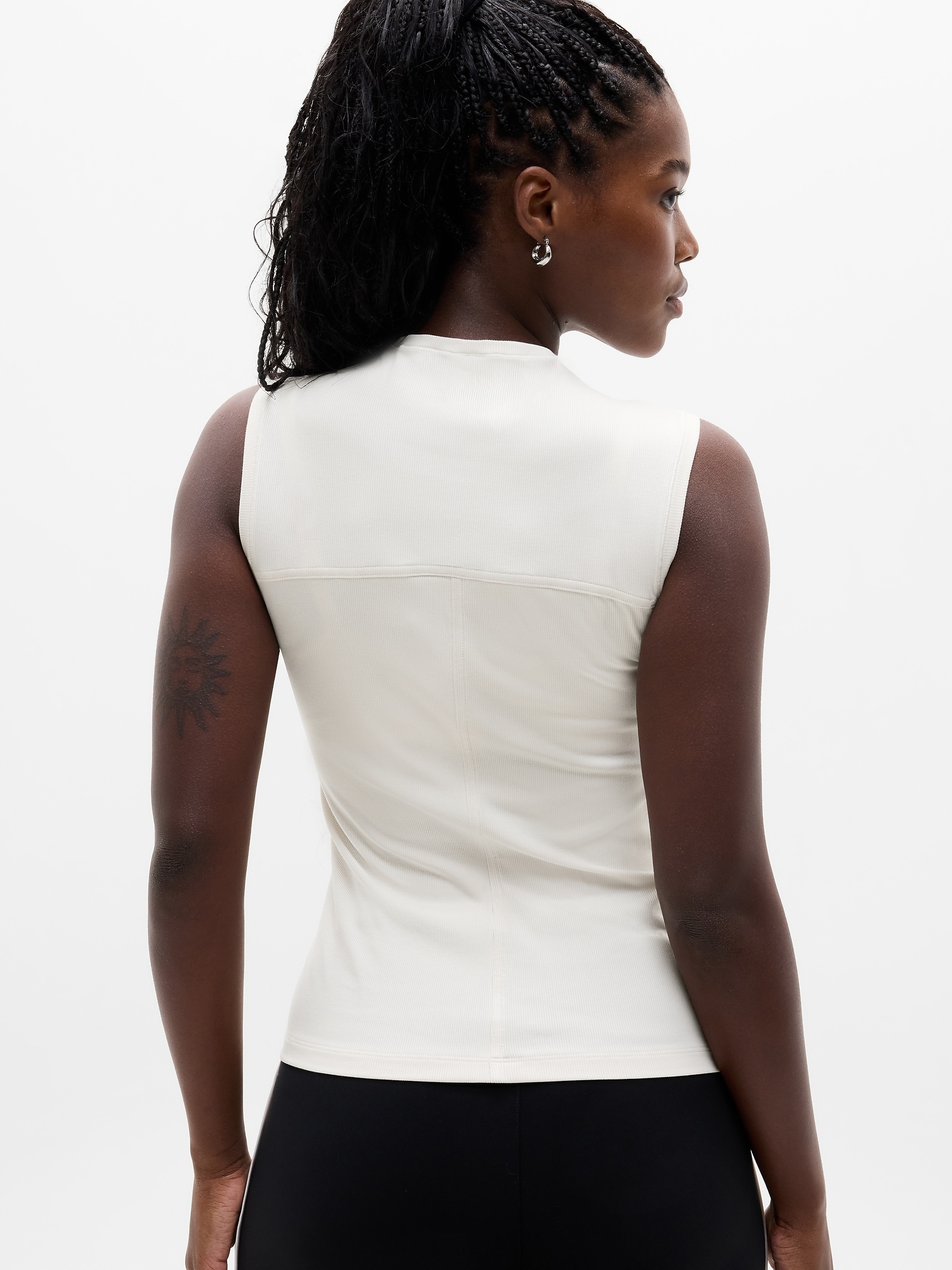 Signature Rib Mock Neck Tank