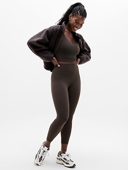 Transcend No Front Seam 7/8 Legging - Brown - image 4