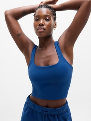 Transcend Square Neck Crop Sports Bra A-C