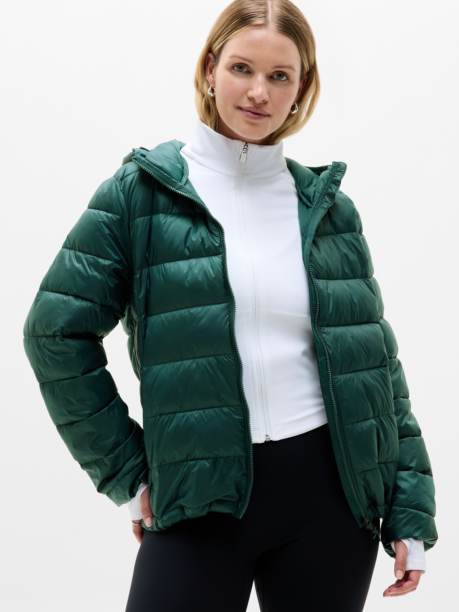 Athleta Aire Puffer Jacket In Green
