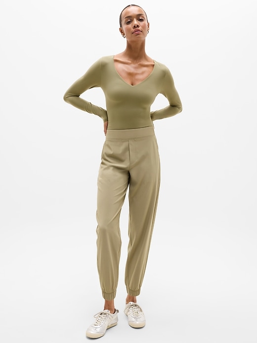 Image number 2 showing, BodyMove Plunge Long Sleeve Bodysuit