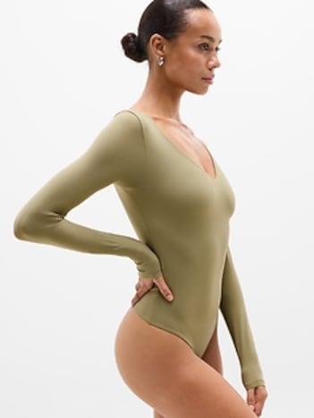BodyMove Plunge Long Sleeve Bodysuit