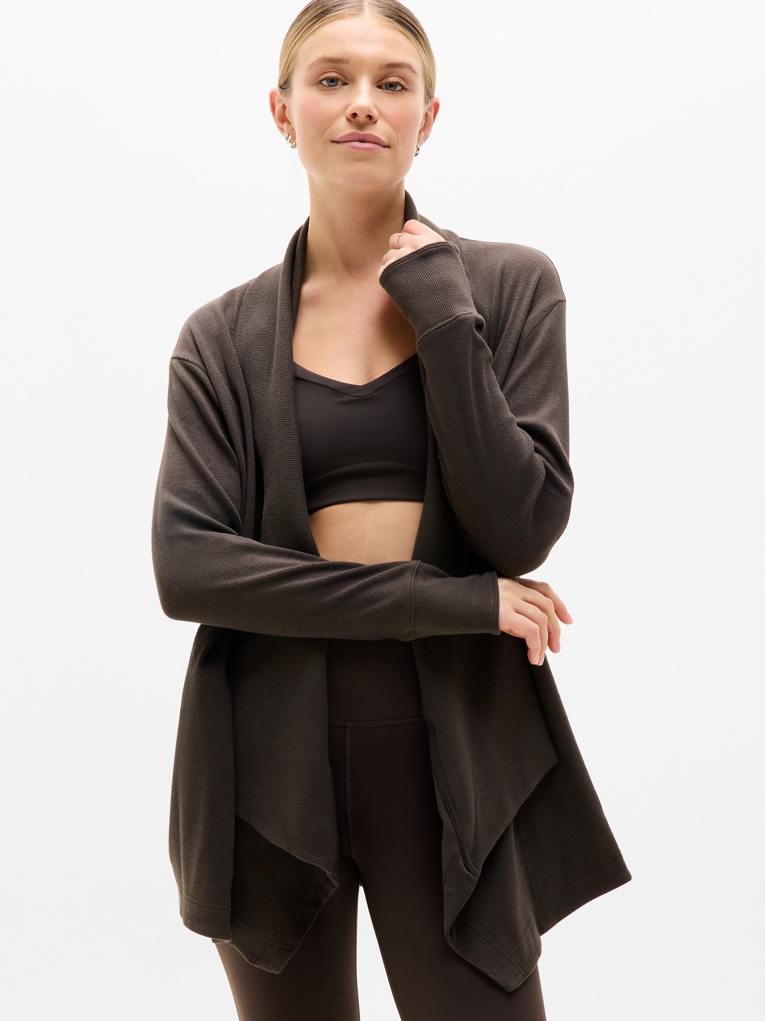 Athleta Pranayama Restore Rib Wrap In Brown