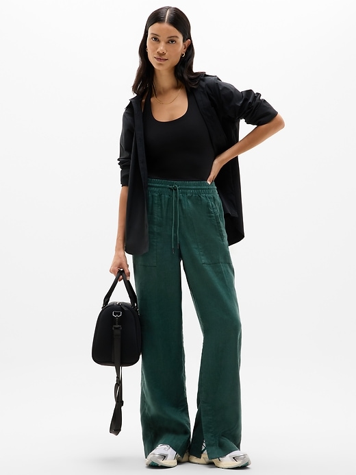 Image number 2 showing, Retreat Linen High Rise Wide Leg Pant