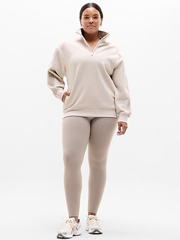 Forever Fleece 1/4 Zip Sweatshirt - Beige - image 4