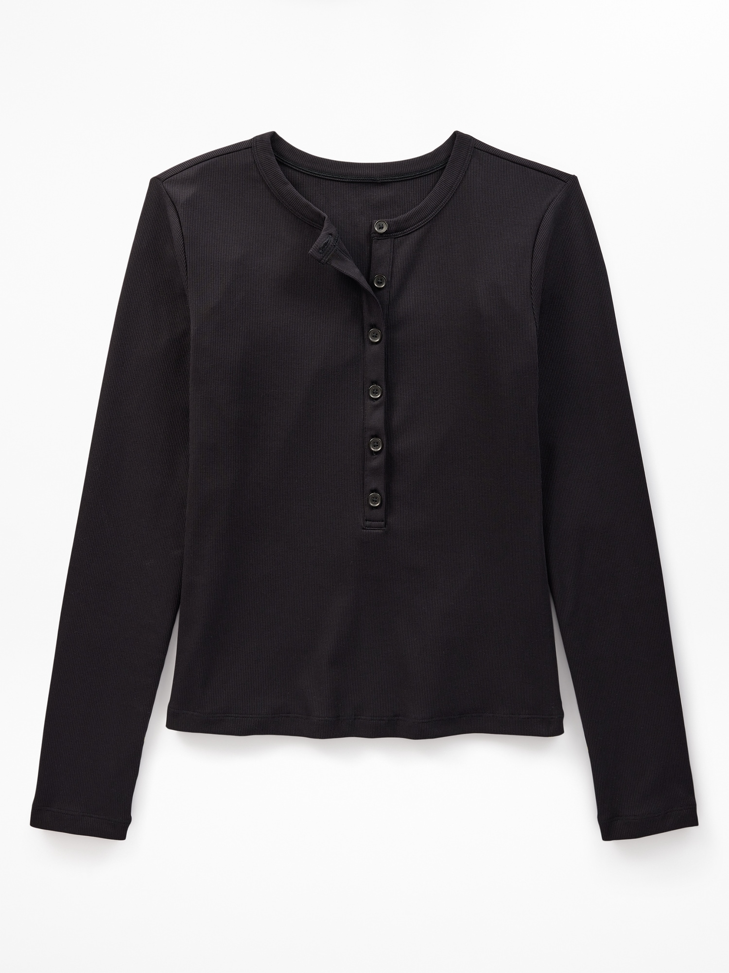 Signature Rib Long Sleeve Henley Top