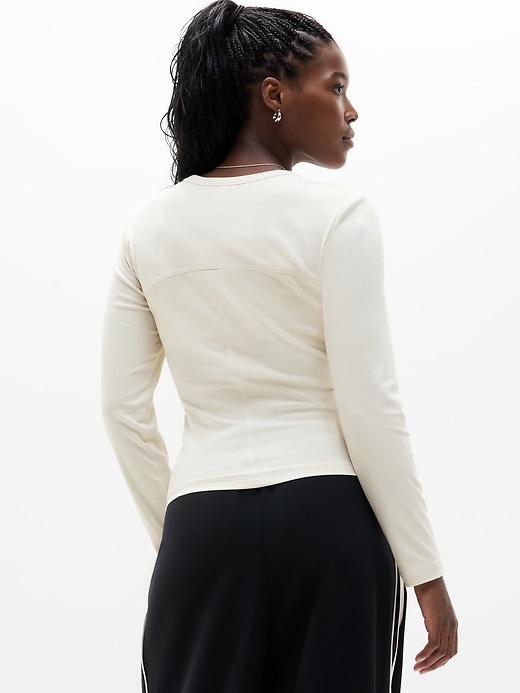 Image number 2 showing, Signature Rib Long Sleeve Henley Top