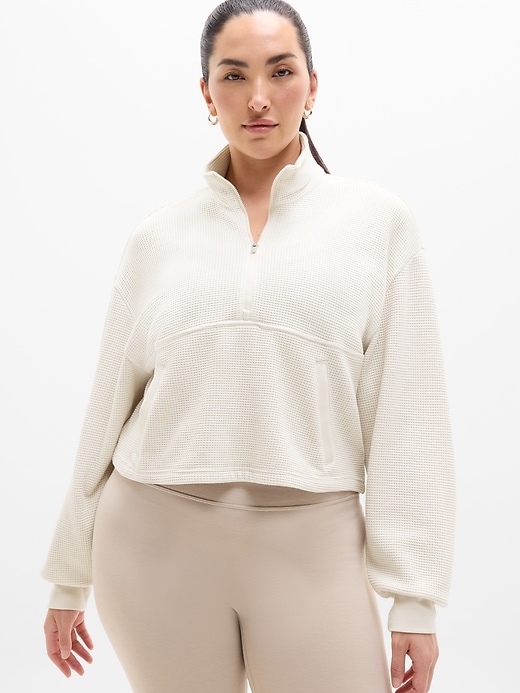 Image number 1 showing, Tranquil Waffle 1/2 Zip Sweatshirt