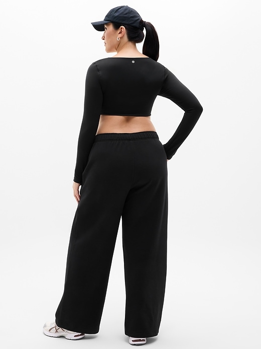 Image number 6 showing, Forever Fleece Wide Leg