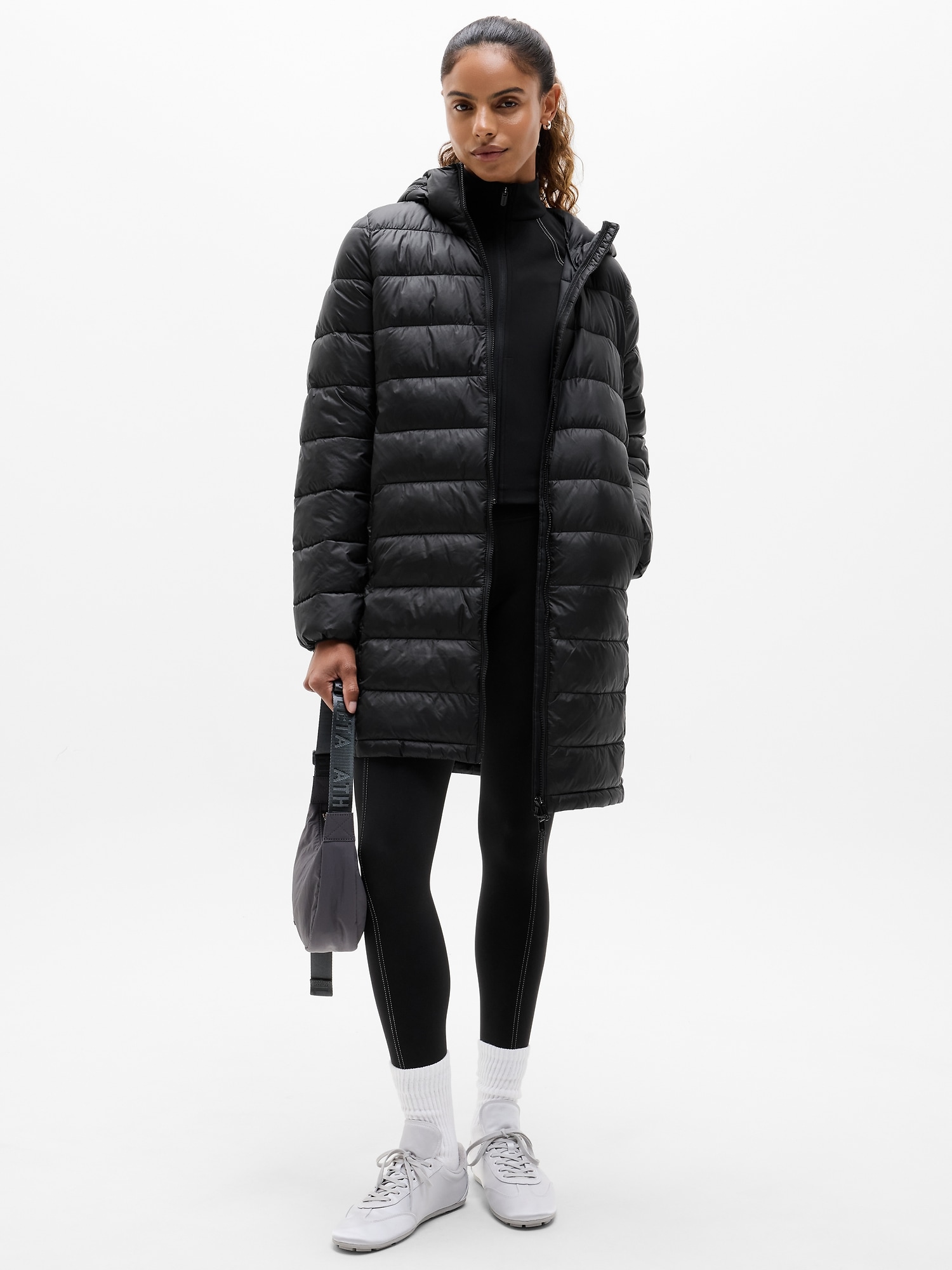 Athleta Aire Puffer Parka In Black
