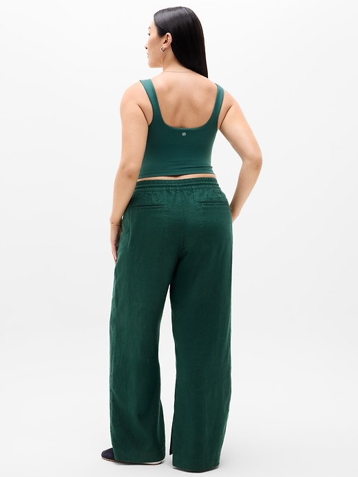 Image number 8 showing, Retreat Linen High Rise Wide Leg Pant