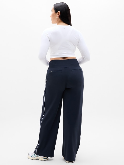 Image number 6 showing, Venice High Rise Track Stripe Wide Leg Pant