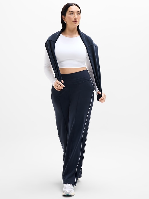 Image number 5 showing, Venice High Rise Track Stripe Wide Leg Pant
