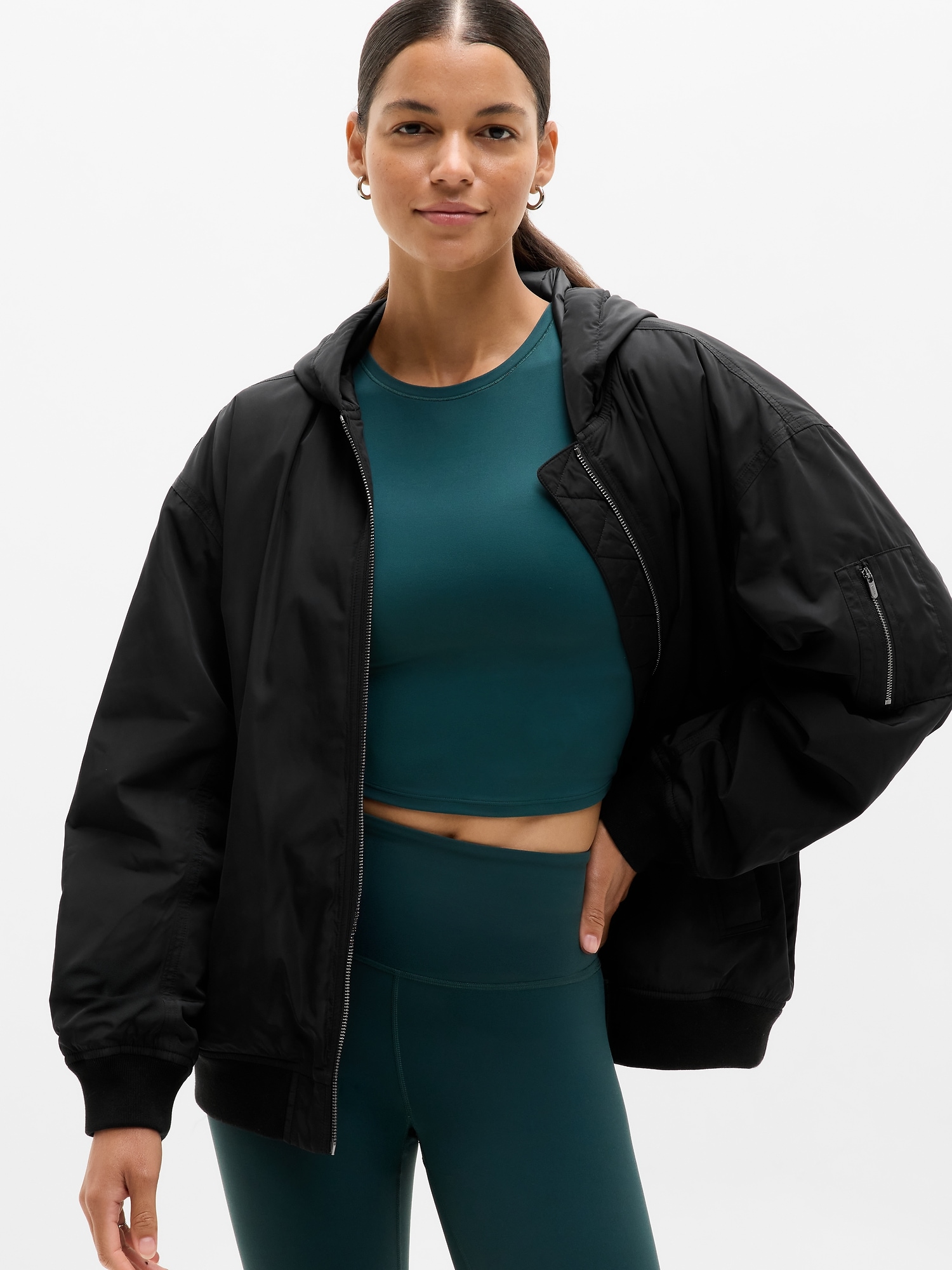 Athleta Upfield Bomber In Black