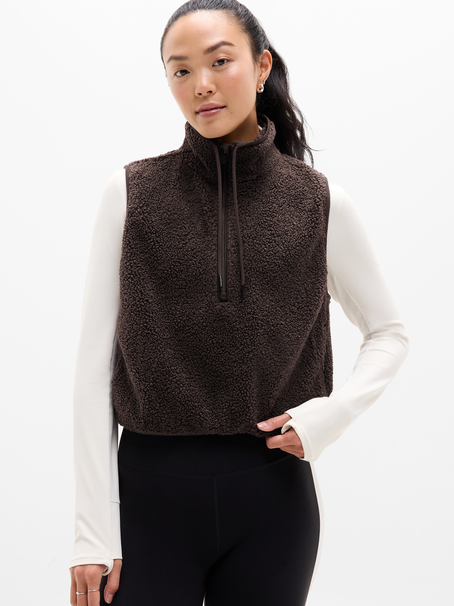 Athleta In The Clouds Vest In Brown