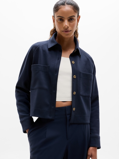 Allure Shirt Jacket - Navy