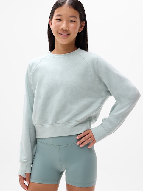 Athleta Girl All Day Crewneck Sweatshirt - Rolling Stone Heather