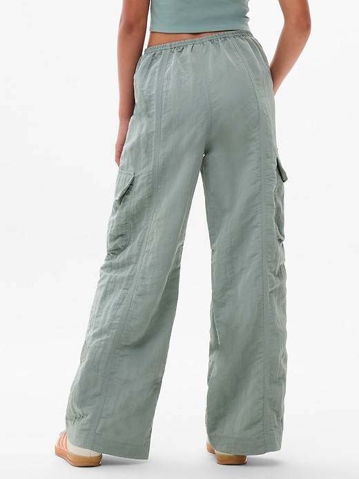 Image number 3 showing, Athleta Girl Woven Cargo Wide Leg Pant