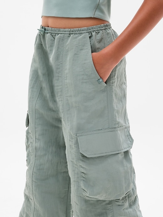 Image number 4 showing, Athleta Girl Woven Cargo Wide Leg Pant