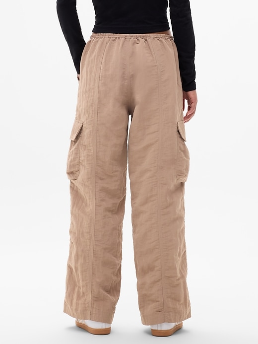 Image number 4 showing, Athleta Girl Woven Cargo Wide Leg Pant