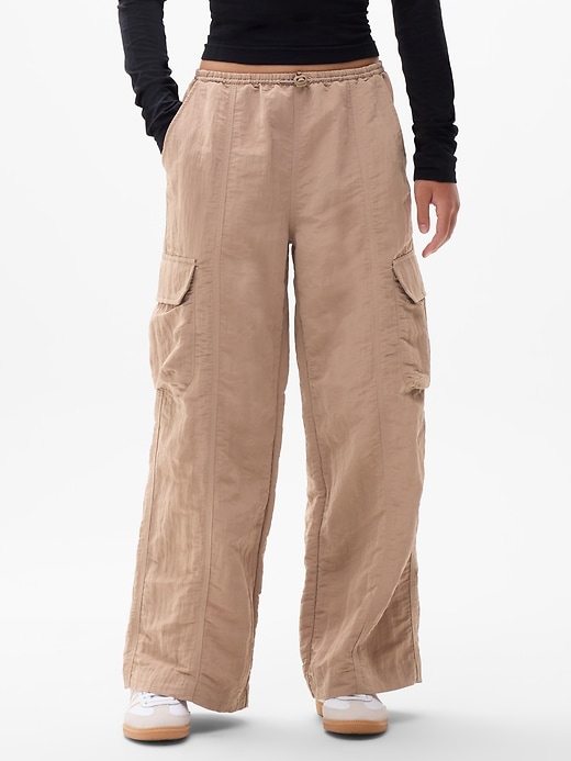 Image number 2 showing, Athleta Girl Woven Cargo Wide Leg Pant