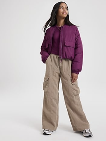 Athleta Girl Woven Cargo Wide Leg Pant